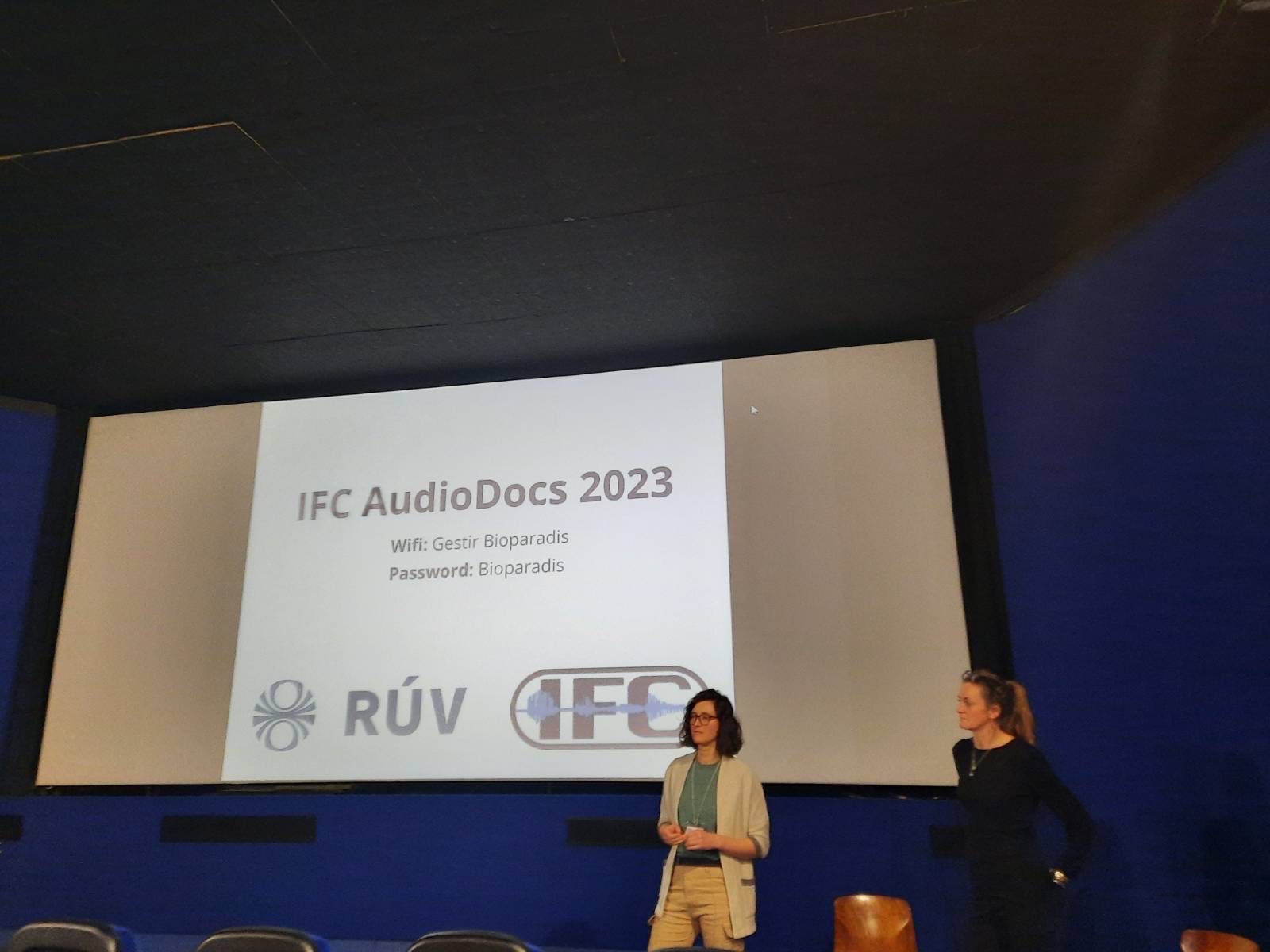 Martyna Šulskutė (on the left) at the EBU conference. ©Vaida Pilibaitytė