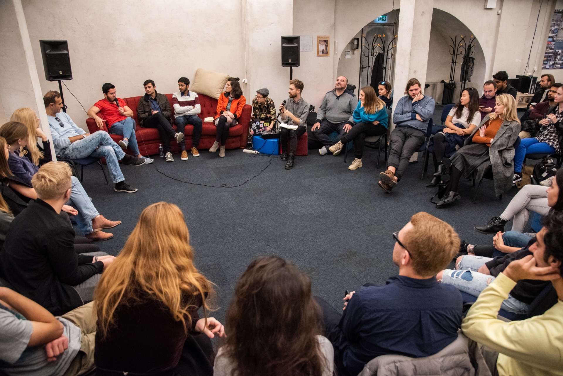The conversation was held on October 19th in Vilnius, Ramintoja church and later turned into a podcast episode. ©Severina Venckutė