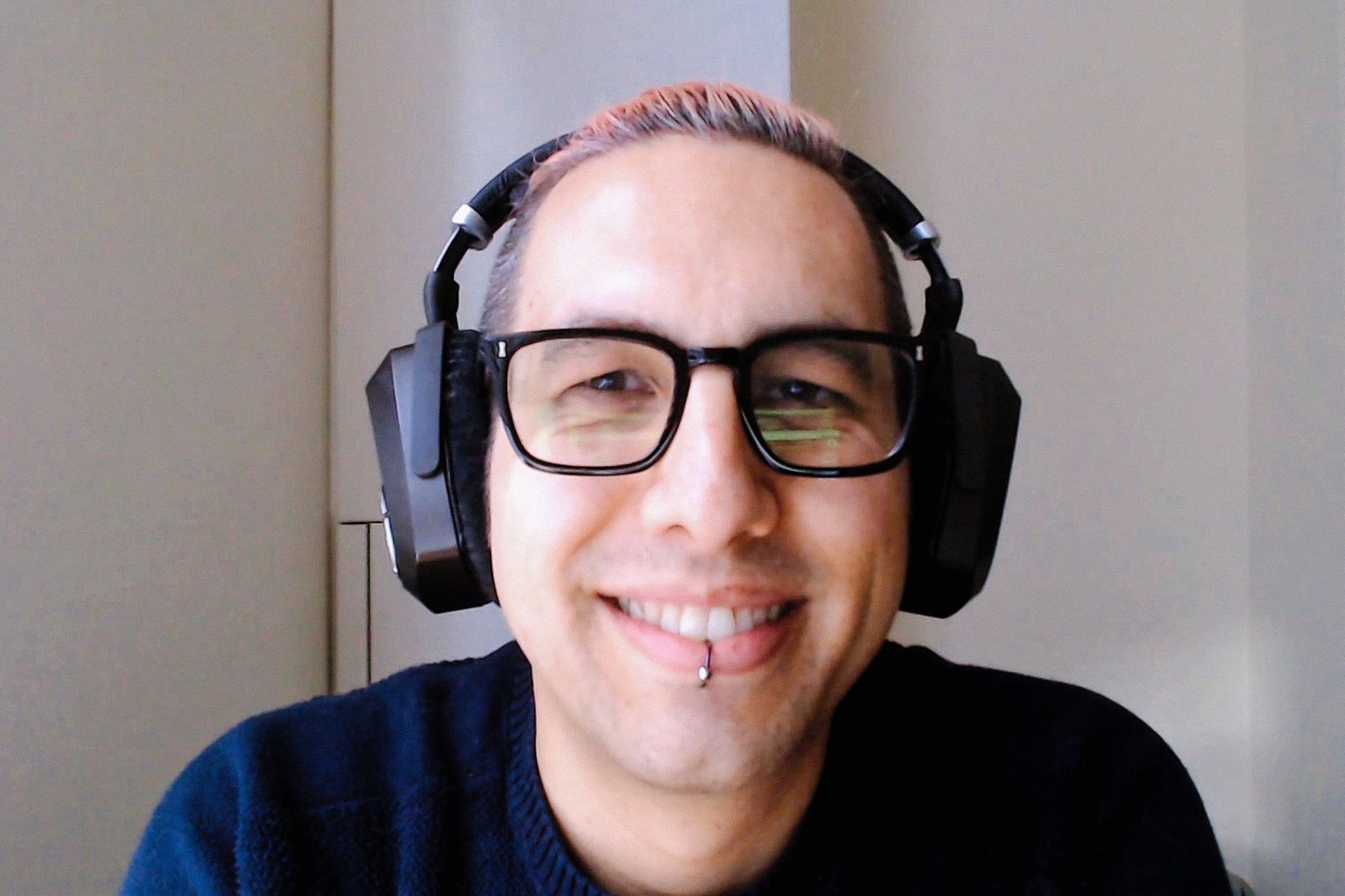 Austin Kelmore on the Skype call for NYLA podcast. He has more than 12 years of experience working as a software engineer and engineering lead at multiple well-known game development studios, including Electronic Arts and Warner Bros. ©Karolis Pilypas Liutkevičius