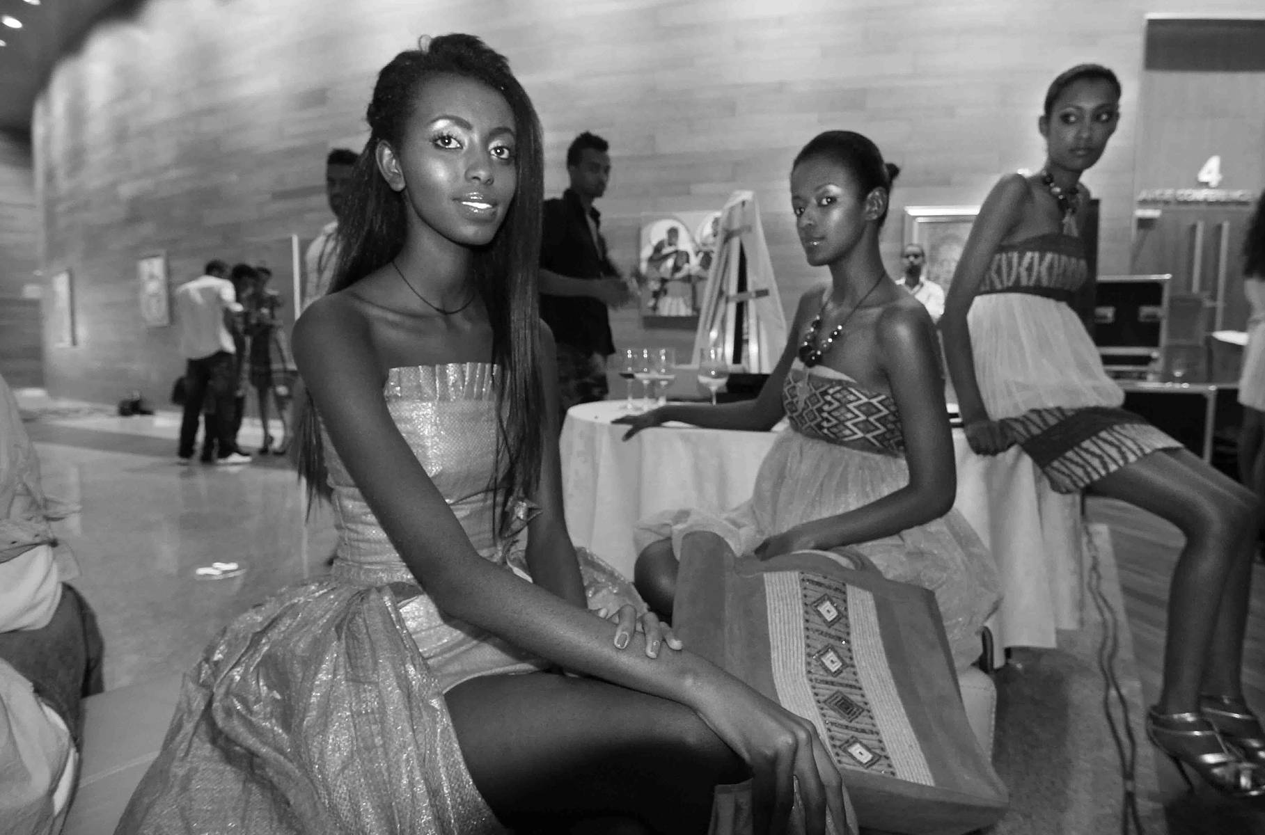 Backstage of the Hub of Africa Fashion Week 2012 in Addis Ababa, Ethiopia.