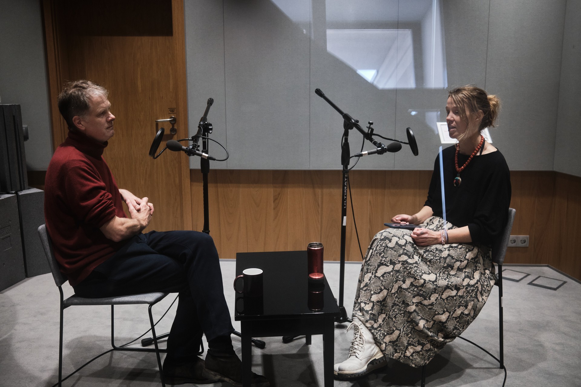 Edwin Zwakman and Eglė Murauskaitė in the studio. ©Karolis Pilypas Liutkevičius
