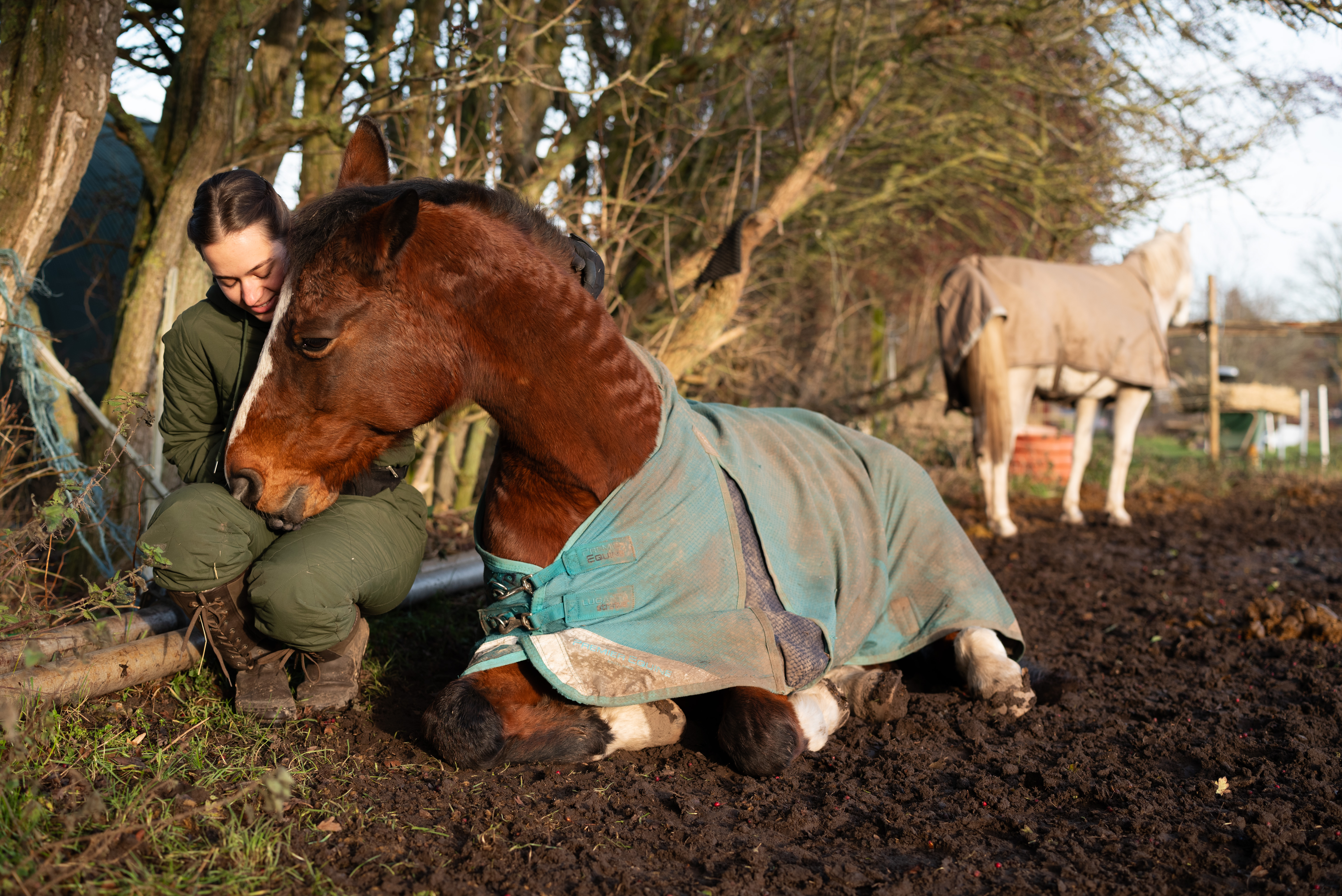 Aleksandra comes to the stables every day to care for Pony and her friend’s horse, Trixie. ©Julija Stankevičiūtė