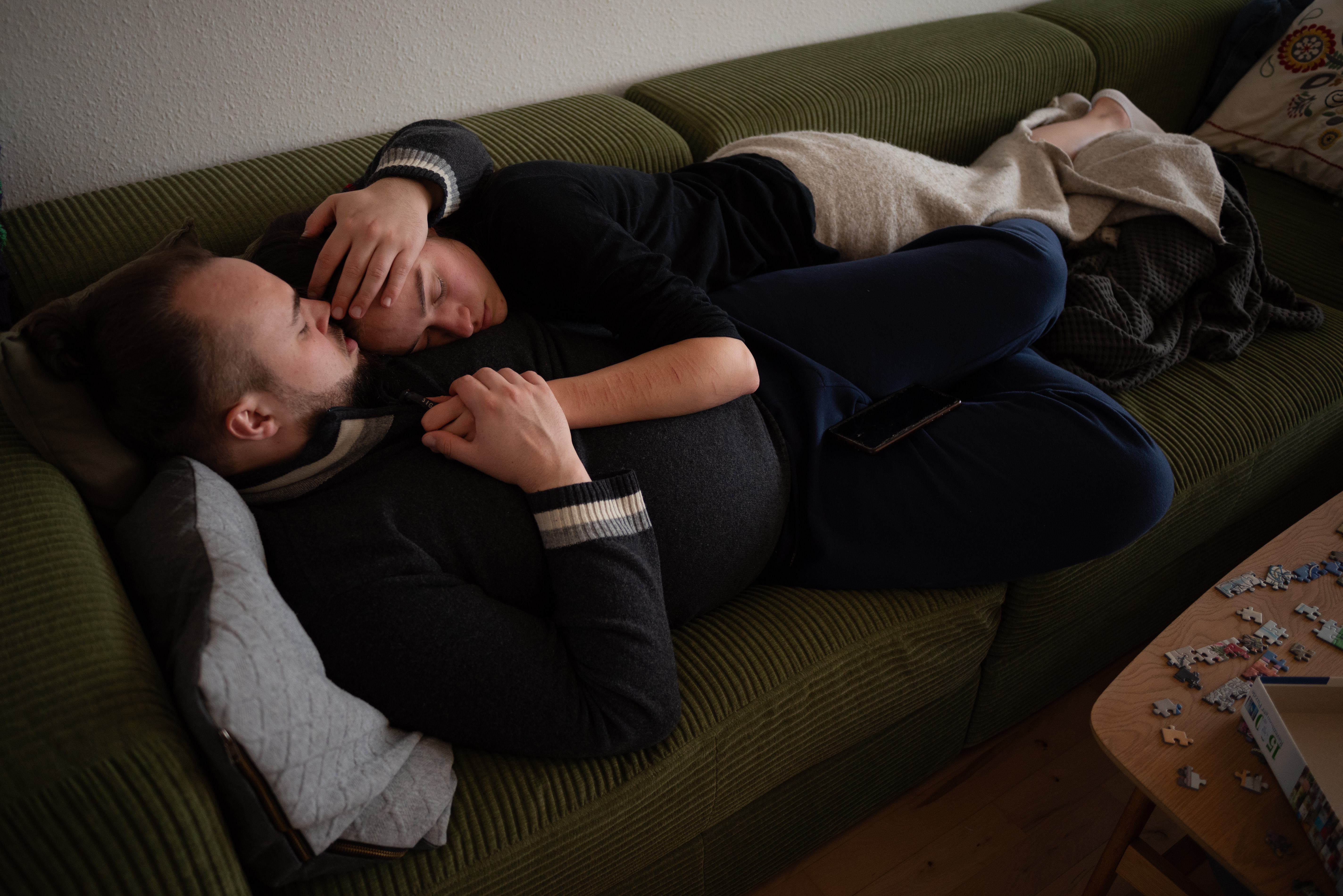 Linus always tries to comfort Aleksandra during panic attacks. He helps her come back to reality. ©Julija Stankevičiūtė
