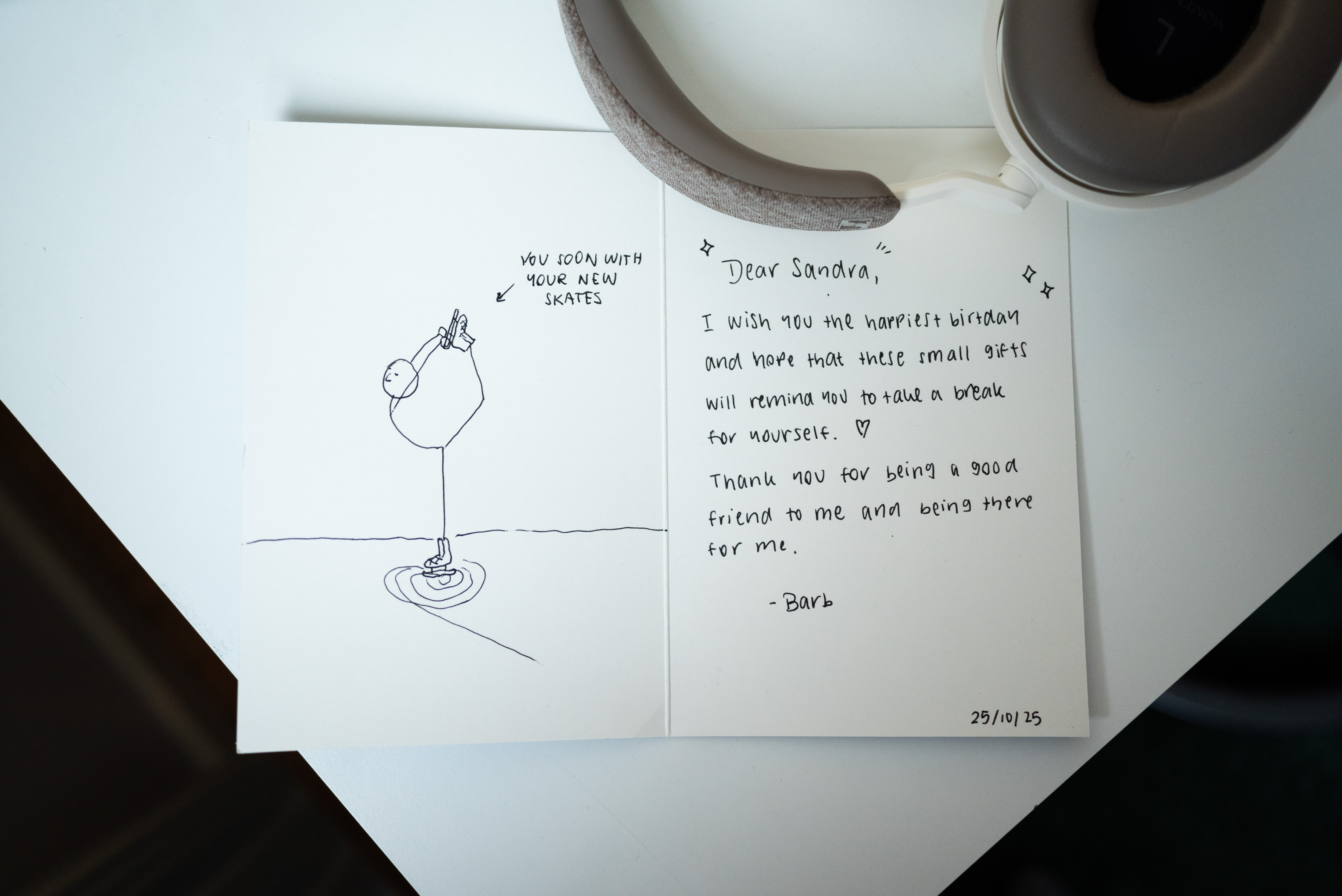 A birthday card from Barbora to Aleksandra. ©Julija Stankevičiūtė