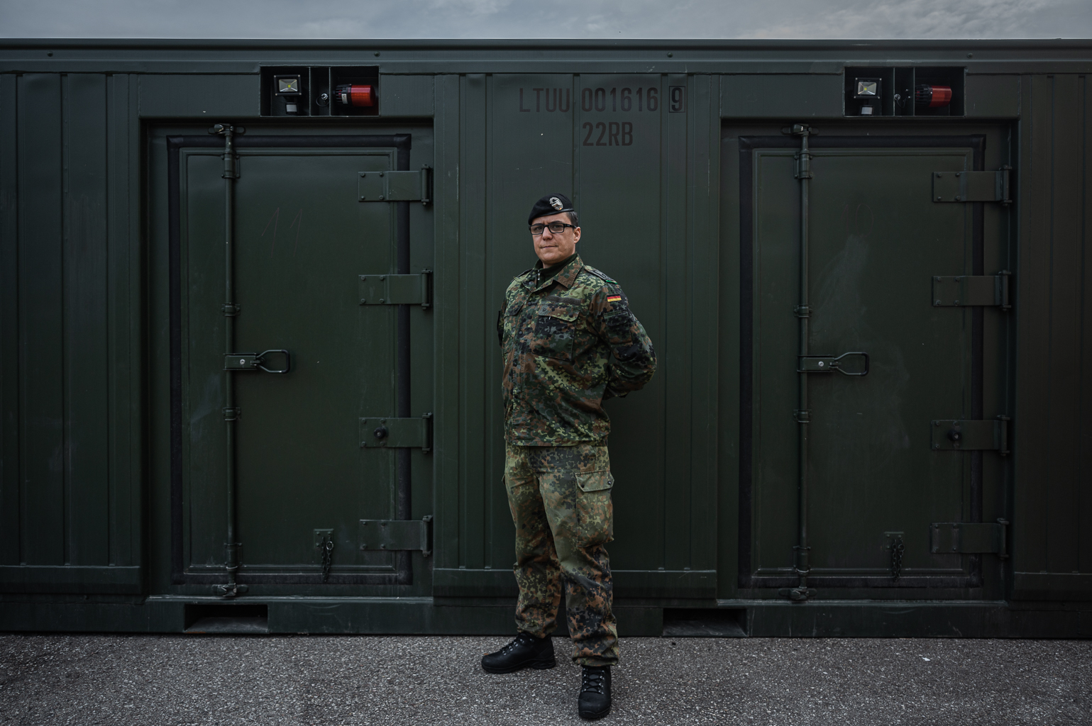 Raphael, a Bundeswehr logistics sergeant, moved to Lithuania in October 2024. ©Denis Vėjas