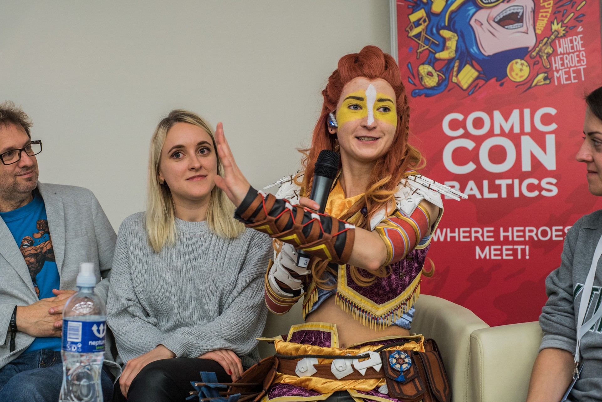 Agota Gudelytė-Foxtail has been cosplaying for 10 years. She joined the panel in the character of Aloy from the video game Horizon Zero Dawn. ©Mindaugas Drigotas