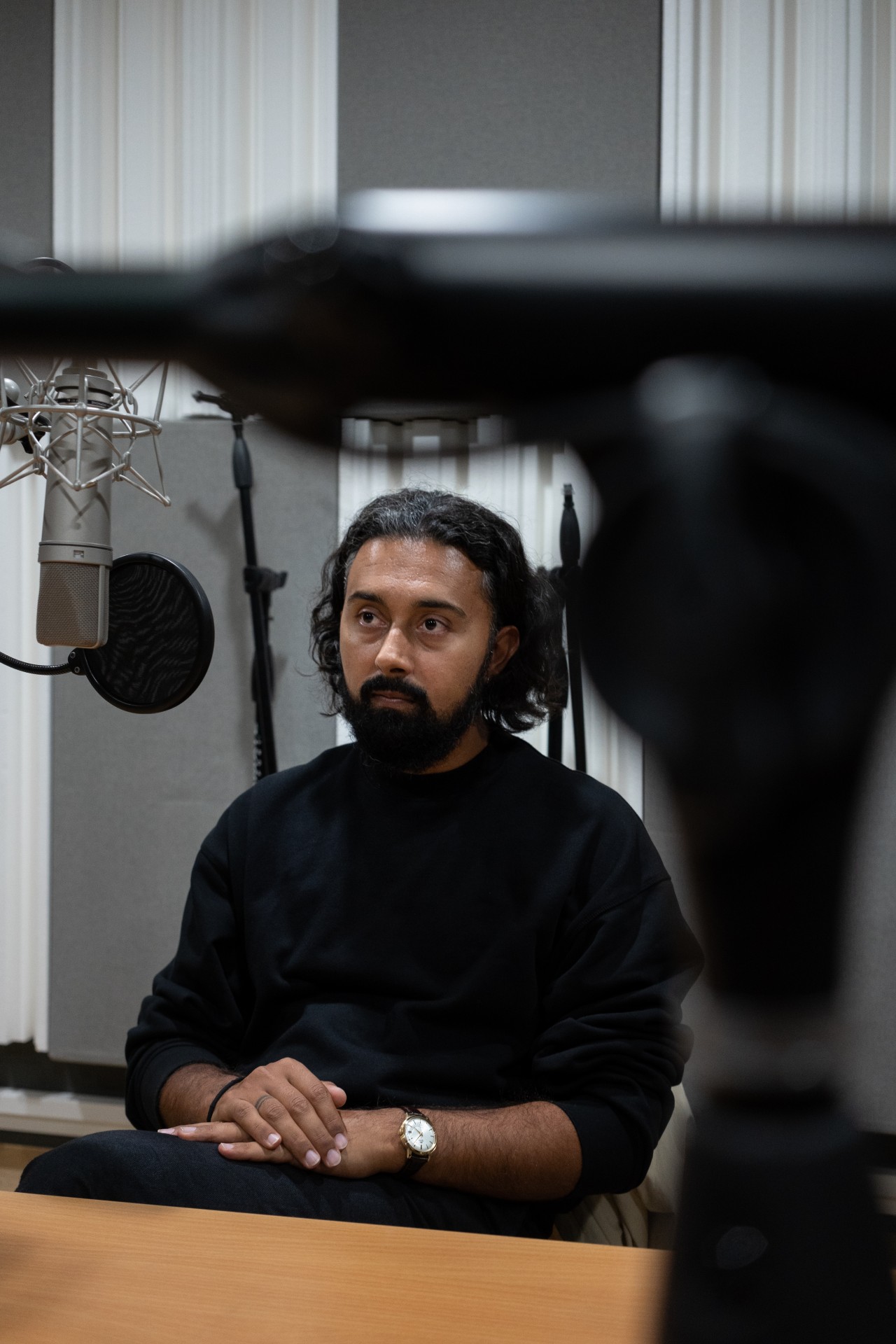 Frud Bezhan during the interview.
