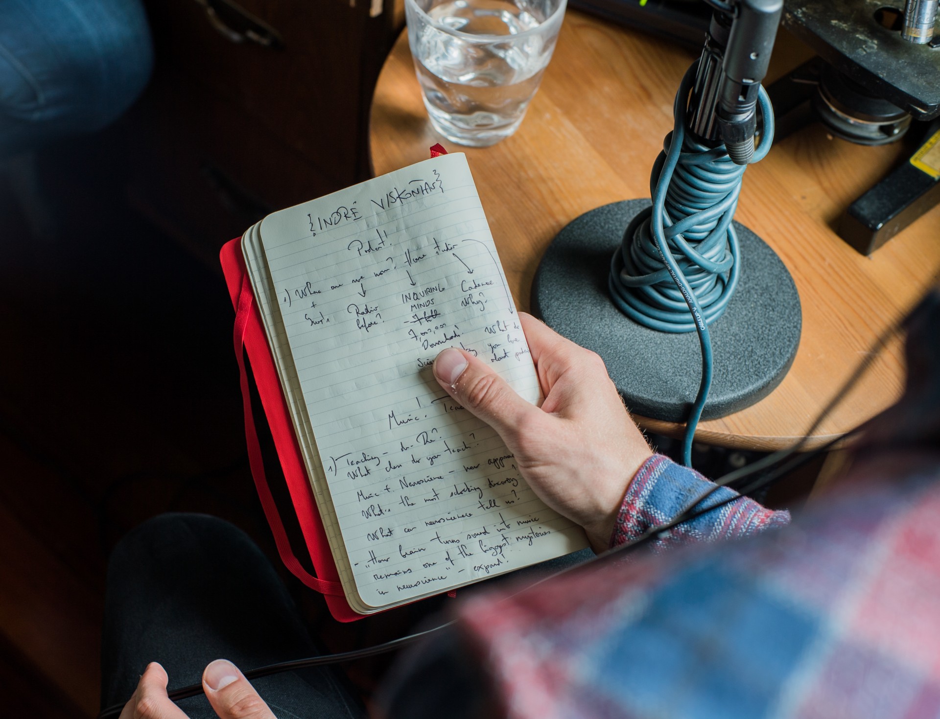 Notes for the interview. ©Mindaugas Drigotas