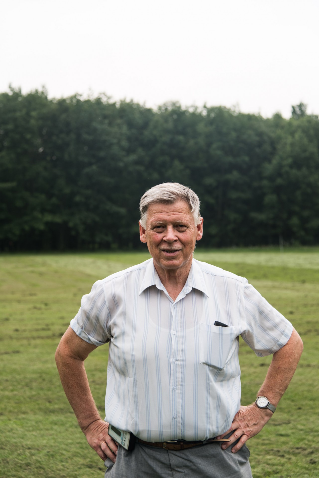 Rimantas Plungė, a coach of Minadugas Bilius, during the training session. ©Berta Tilmantaitė