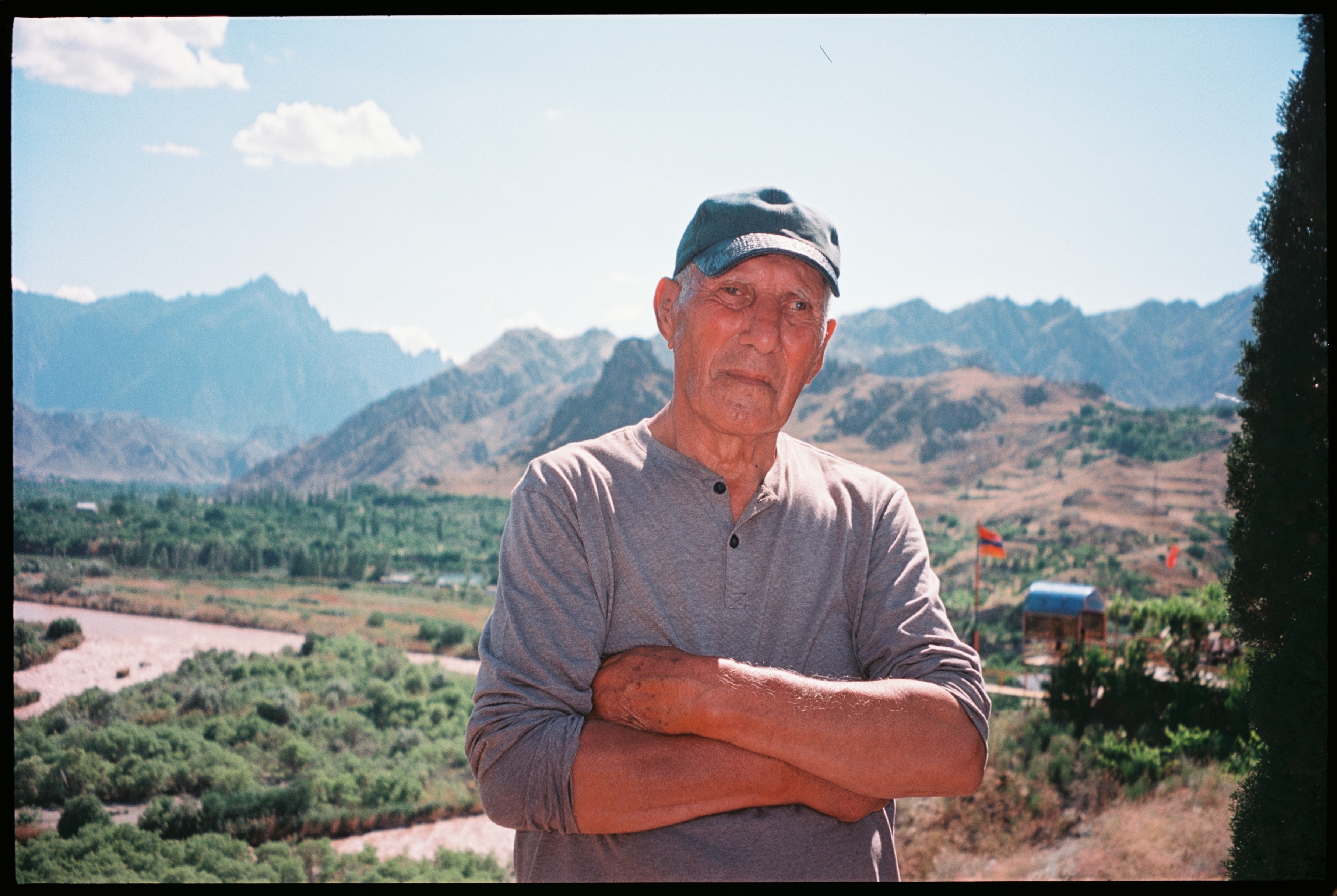 Gregory in his park in Meghri, which looks out over the Iranian border. ©Sigita Vegytė