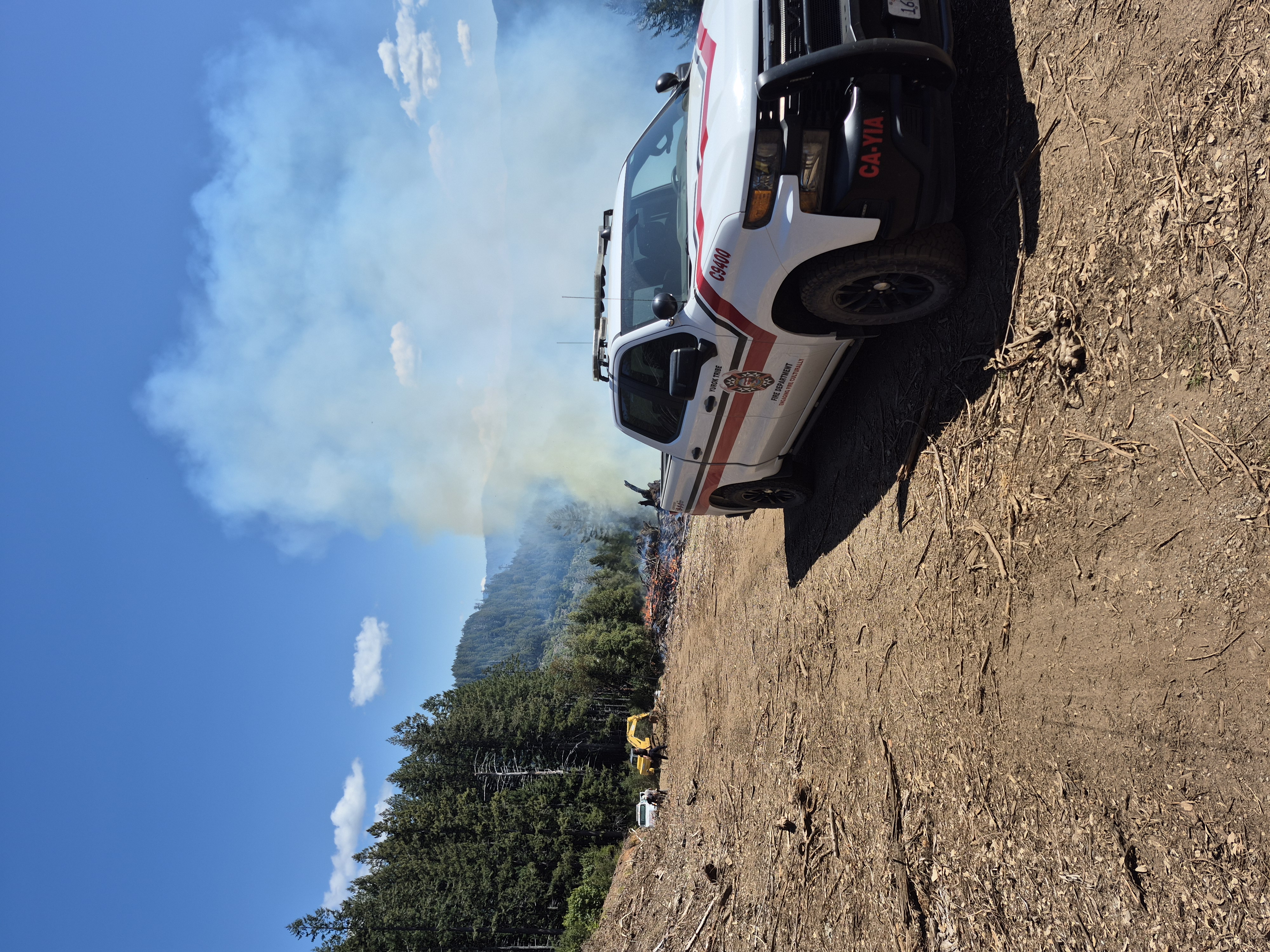 A cultural burn by the Yurok Fire Department restores prairie habitat, creating open grazing areas for wildlife and encouraging the growth of plants used for gathering. ©Personal archive of Rod Mendes