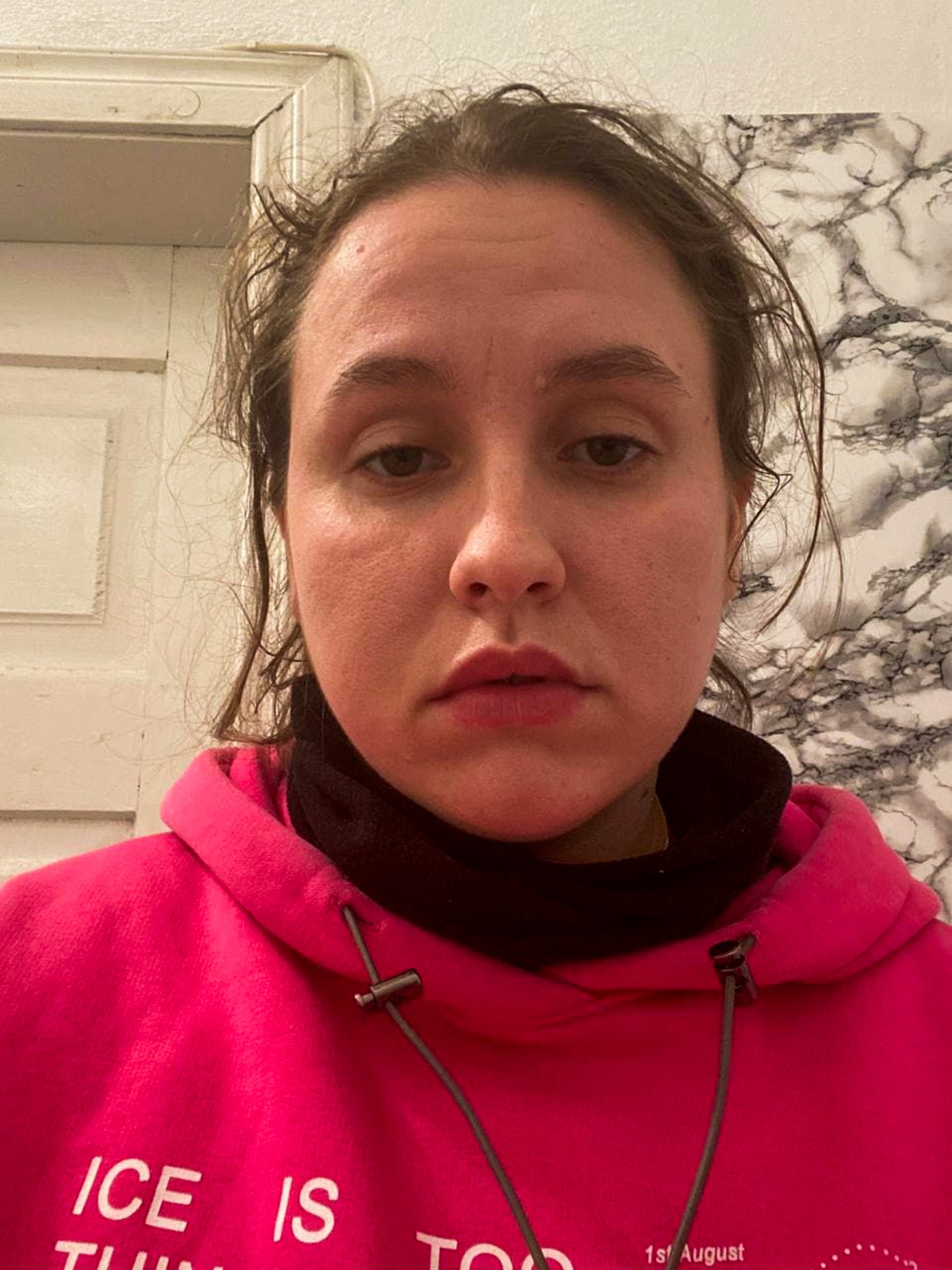 “I made this photo just to keep in mind my condition when I haven't washed for five days, I was in my street clothes, sleeping in it and so on,” Vlada says.