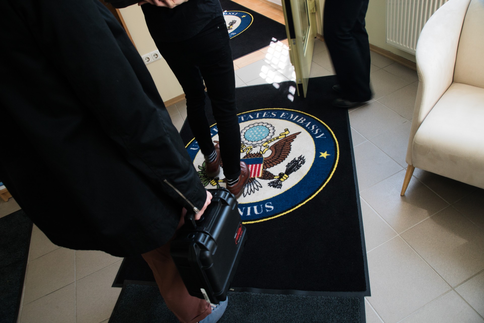 The interview was held in the U.S. Embassy in Lithuania. Emerging Young Leader Award is given by the U.S. Department of State to 10 young people from all over the world. ©Mindaugas Drigotas