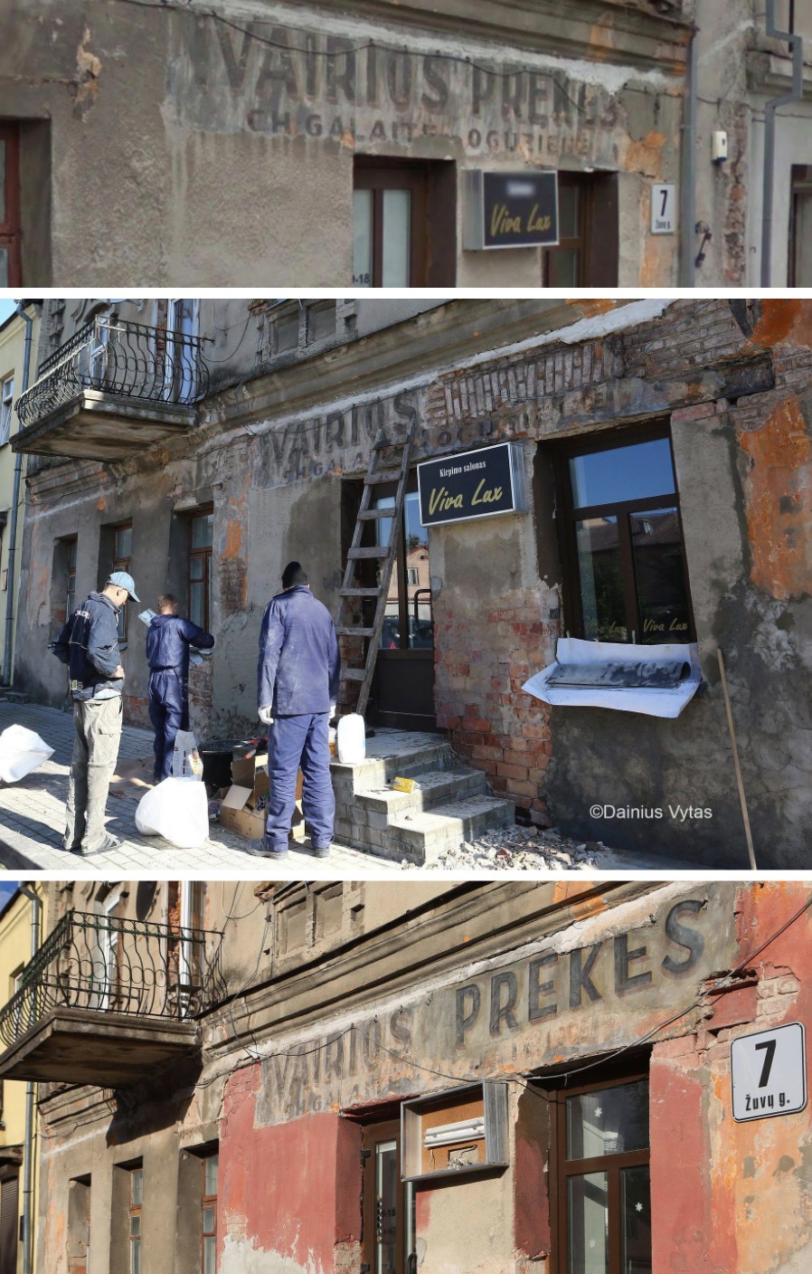 Ukmergėje buvo užrašas menantis ten gyvenusius Oguzus, Amit senelius. Po renovacijos kelis metus pavardė buvo ištrinta. ©Dainius Vytas