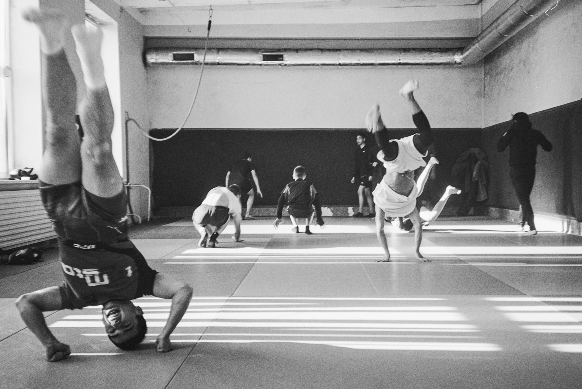 Treniruotė. Keturi iš šių sportininkų rugpjūtį vyks į pasaulinį MMA čempionatą Jungtiniuose Arabų Emyratuose. ©Karolis Vyšniauskas