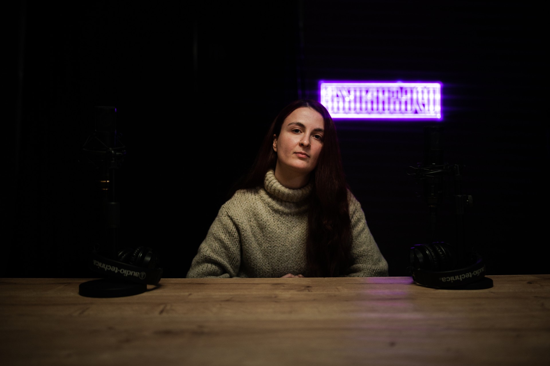Žurnalistė Any Giorgadzė „Mautskebeli“ studijoje. ©Denis Vėjas