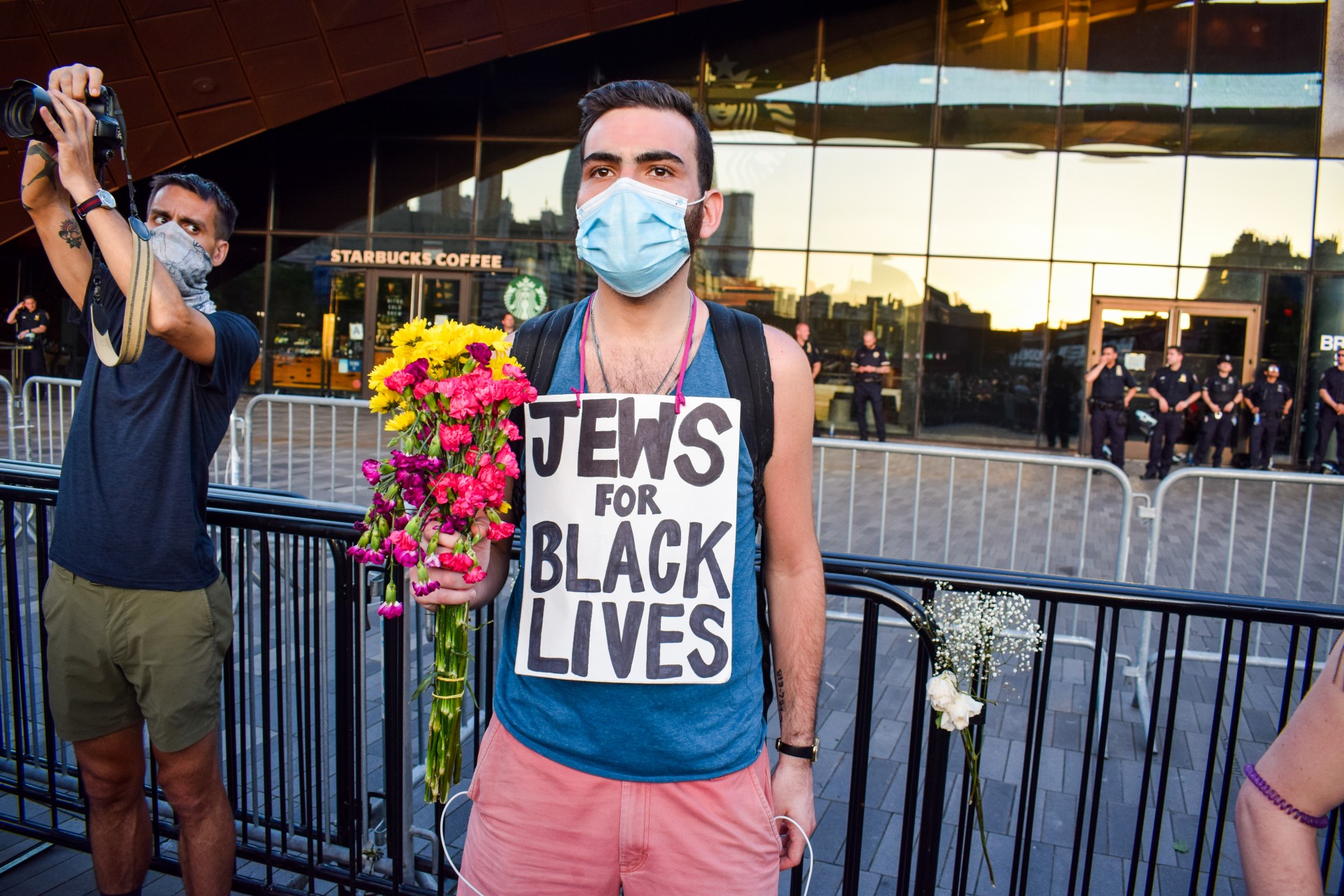 „Žydai už juodąsias gyvybes“, protestas prie arenos „Barclays Center“ Brukline. ©Indrė Kiršaitė