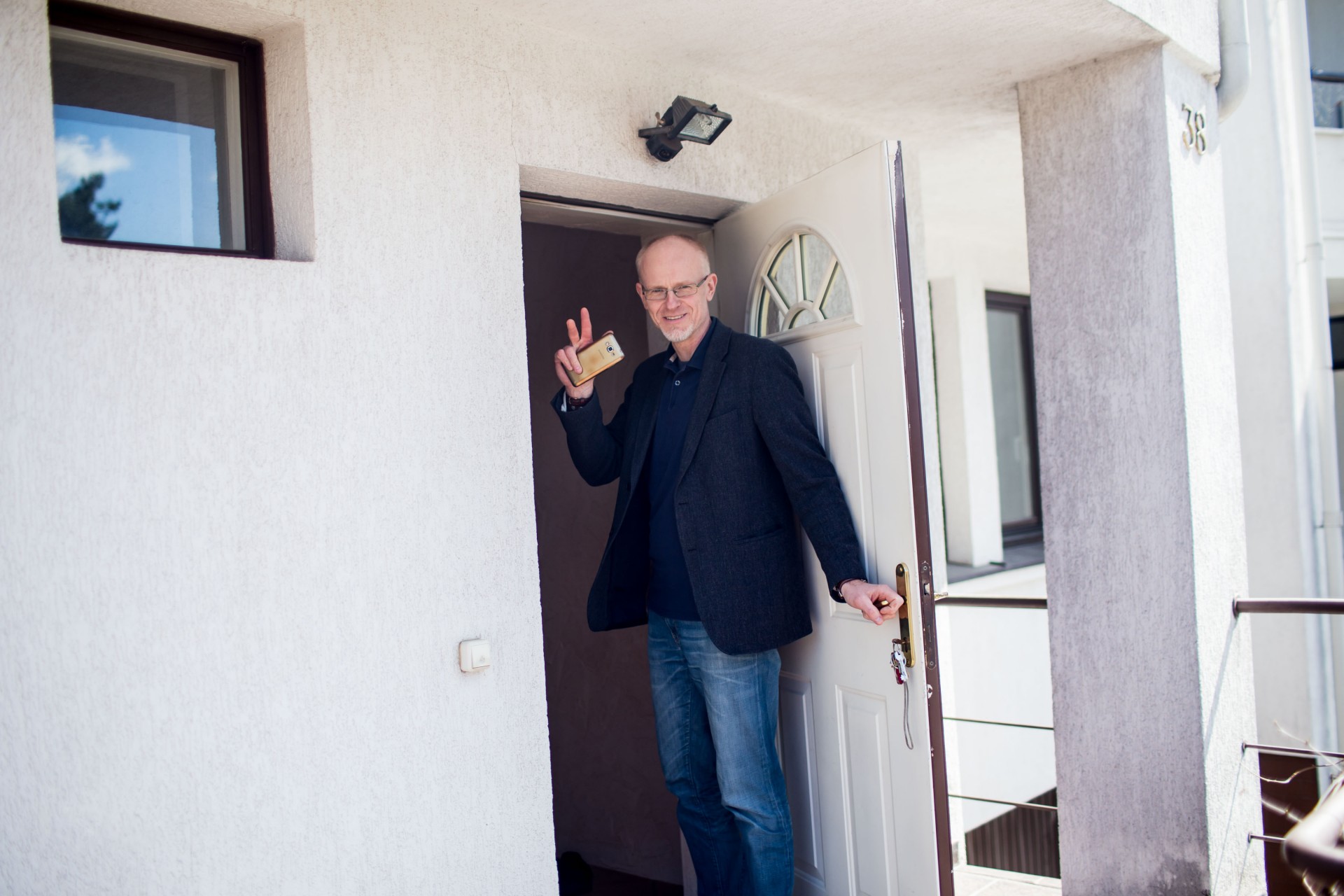 Po interviu su Jonu Ruškumi. ©Severina Venckutė