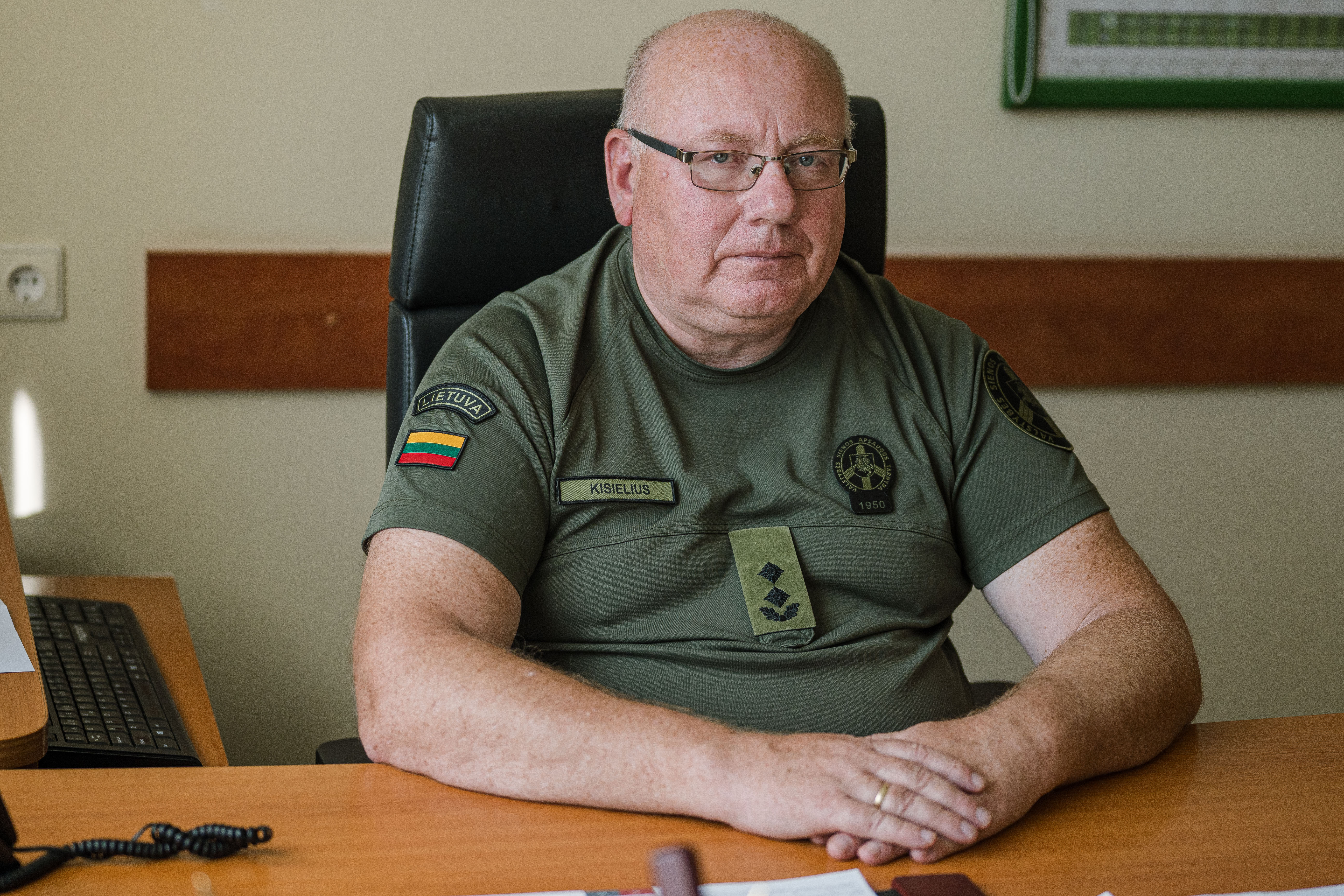 Kapčiamiesčio pasienio užkardos vadas Algis Kisielius. ©Kotryna Juškaitė