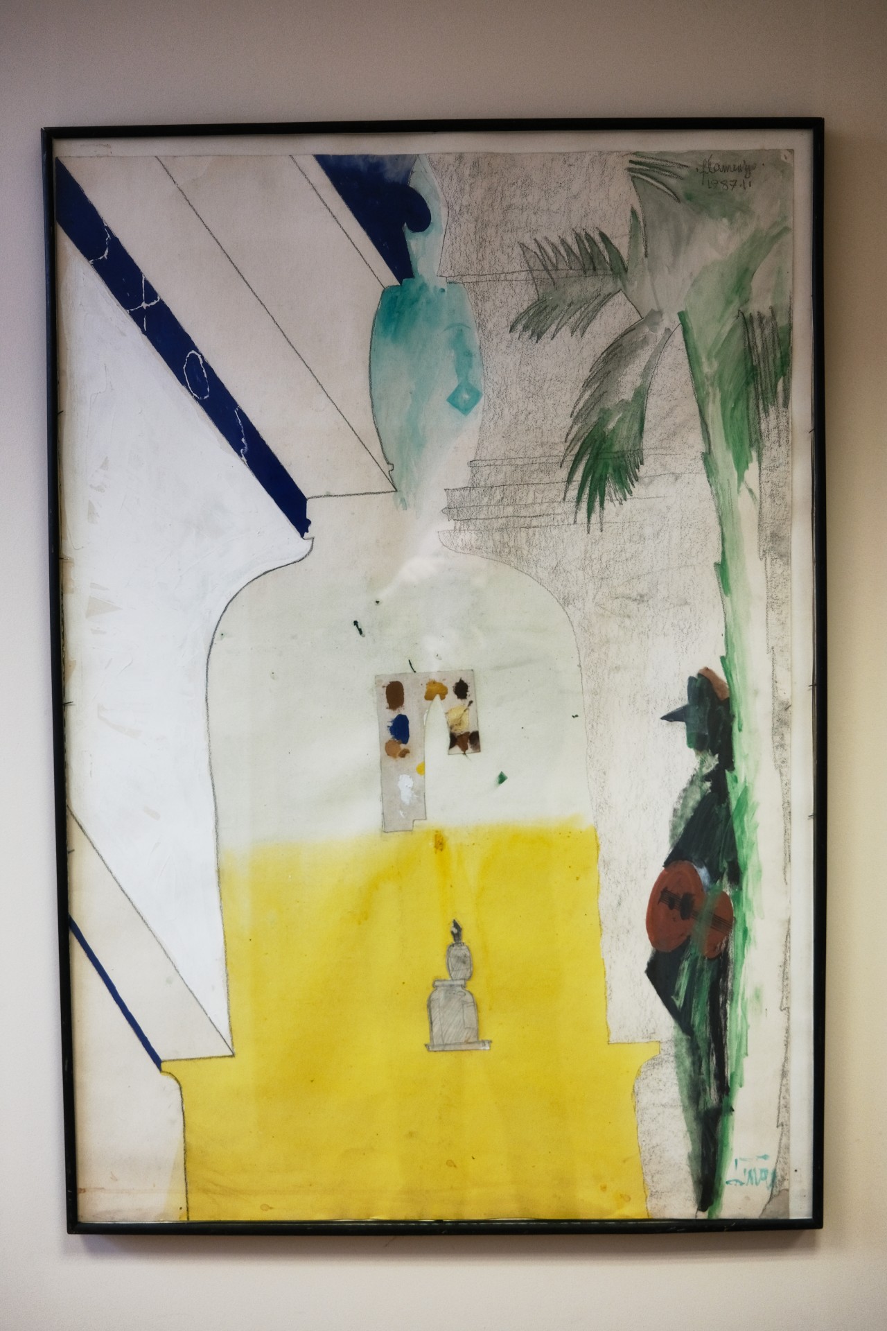 Paveikslas Linos Strupinskienės kabinete – Lino Leono Katino „Flamenko“, 1987 m. lapkritis.