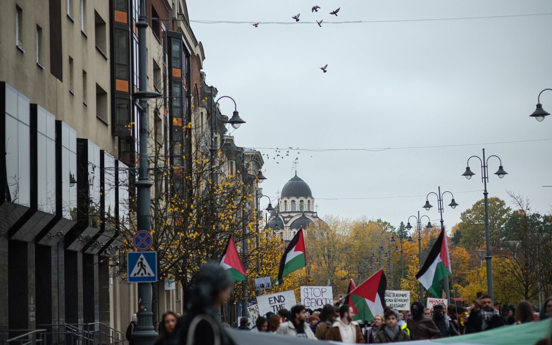 Solidarumo eisena su Palestinos ir Libano žmonėmis Vilniuje. ©Denis Vėjas