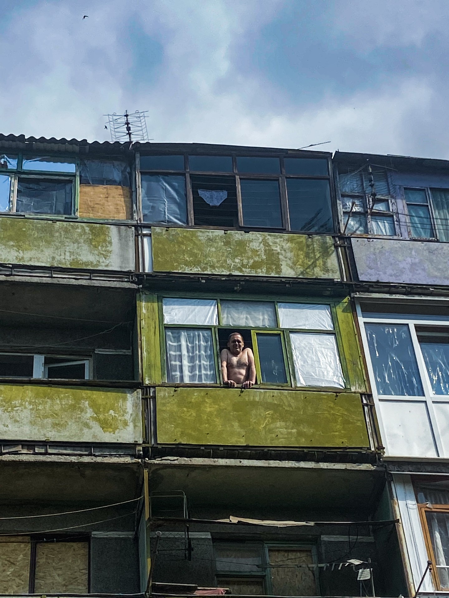 Kostiantynivkos gyventojas. ©Marie-Line Deleye