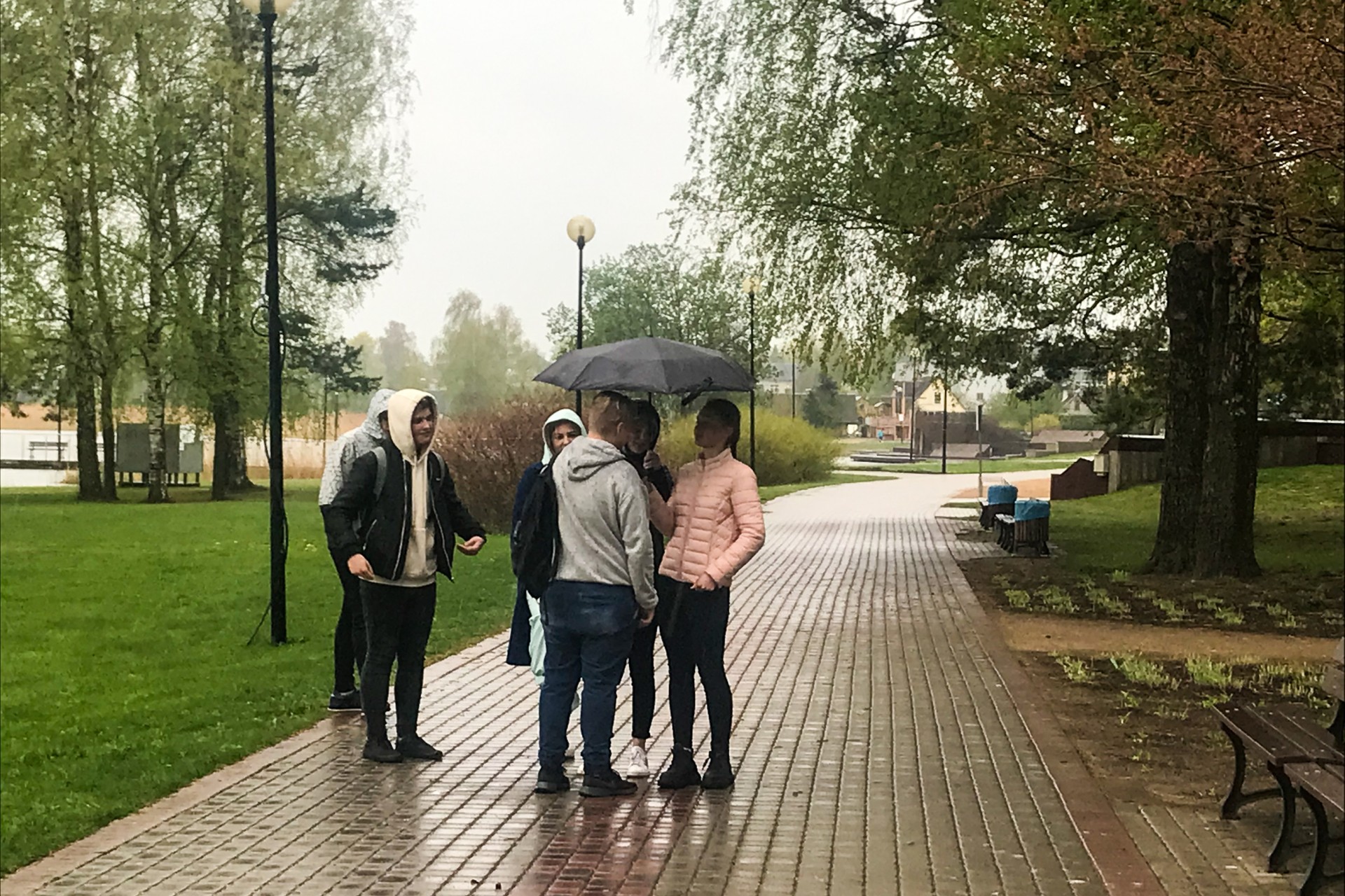 Lietingą gegužės dieną moksleiviai lankėsi Dauniškio parke, kuriame įsikūrusi kovų kolonija. Jie įsirašė garsų ir kalbėjosi su miestiečiais apie jų santykį su kovais. ©Inga Janiulytė-Temporin