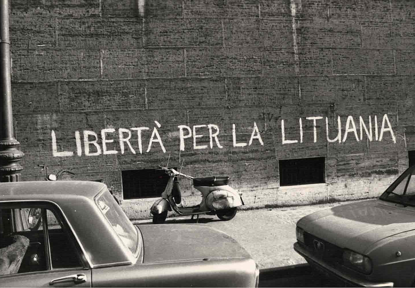 1982-aisiais ant Romos sienų atsiradęs užrašas „Laisvė Lietuvai“. ©Sauliaus Augustino Kubiliaus asmeninis archyvas