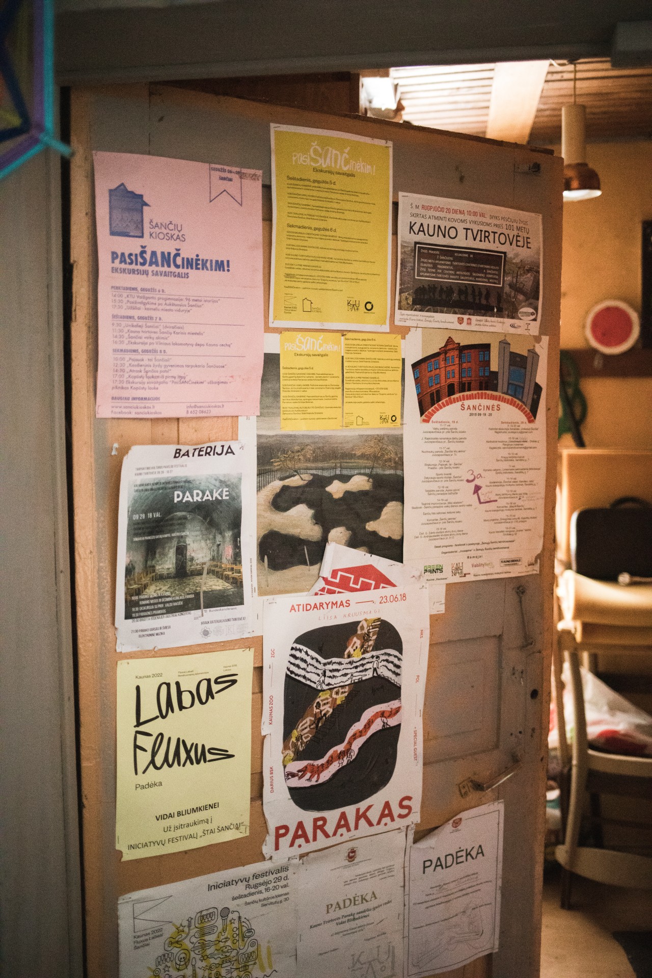 Kauno bendruomeninės kultūros renginių erdvės „Parakas“ plakatai.