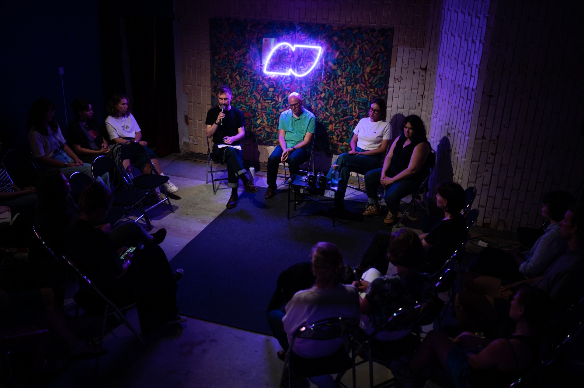 Diskusijos dalyviai, iš kairės: Karolis Vyšniauskas, Paulius Skruibis, Beatričė Juškaitė, Gražina Bielousova. ©Denis Vėjas