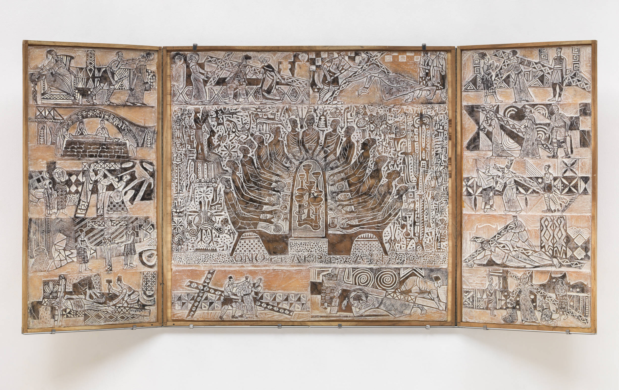 Bruce Onobrakpeya „Paskutinė vakarienė“ (1981). ©Visos teisės saugomos. „Tate“ kolekcija