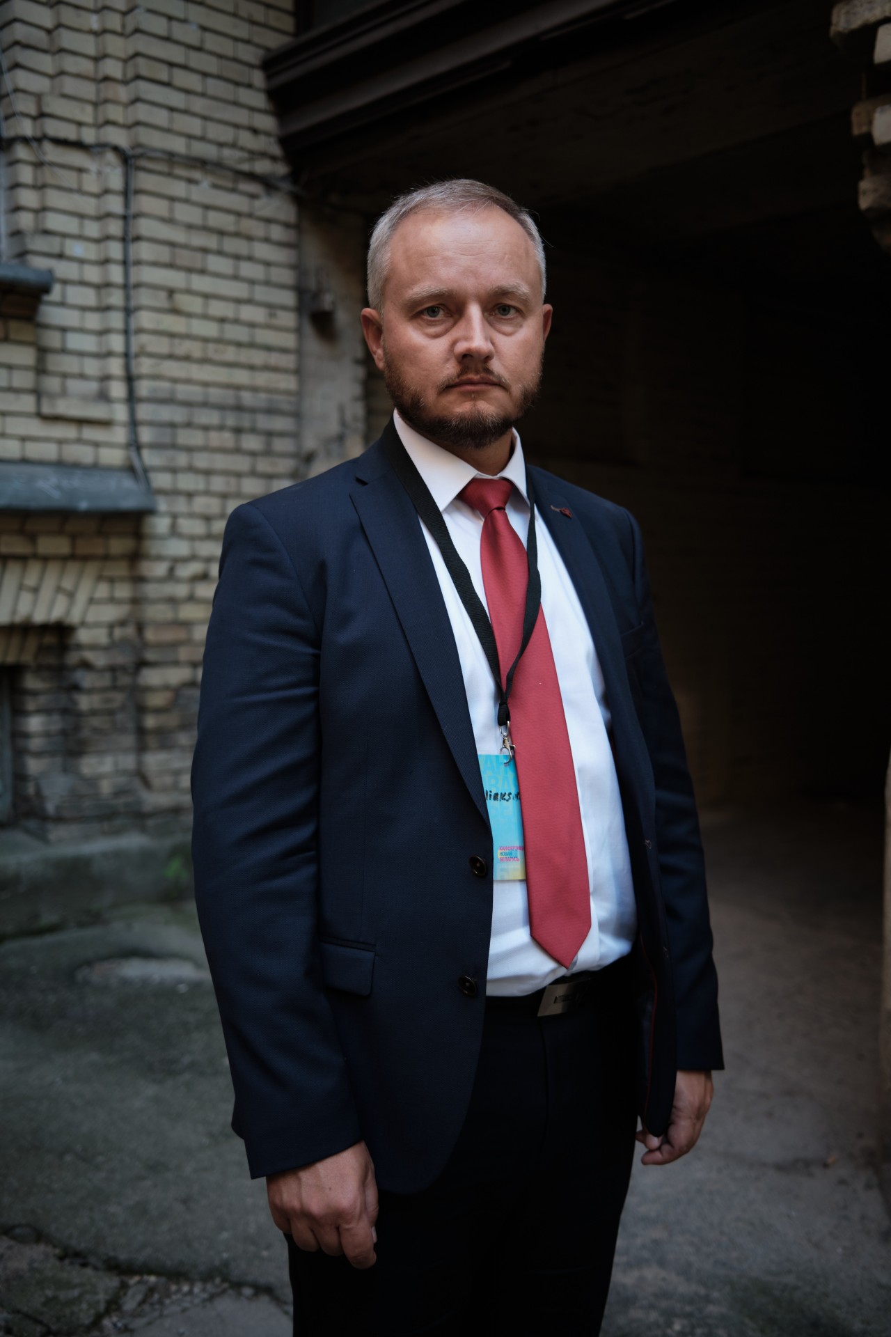Buvusių Baltarusijos jėgos struktūrų pareigūnų, perėjusių į tautos pusę, organizacijos „ByPol“ vadovas ir pereinamosios vyriausybės narys, atsakingas už teisėtvarkos Baltarusijoje atkūrimą, Aleksandras Azarovas. ©Karolis Pilypas Liutkevičius