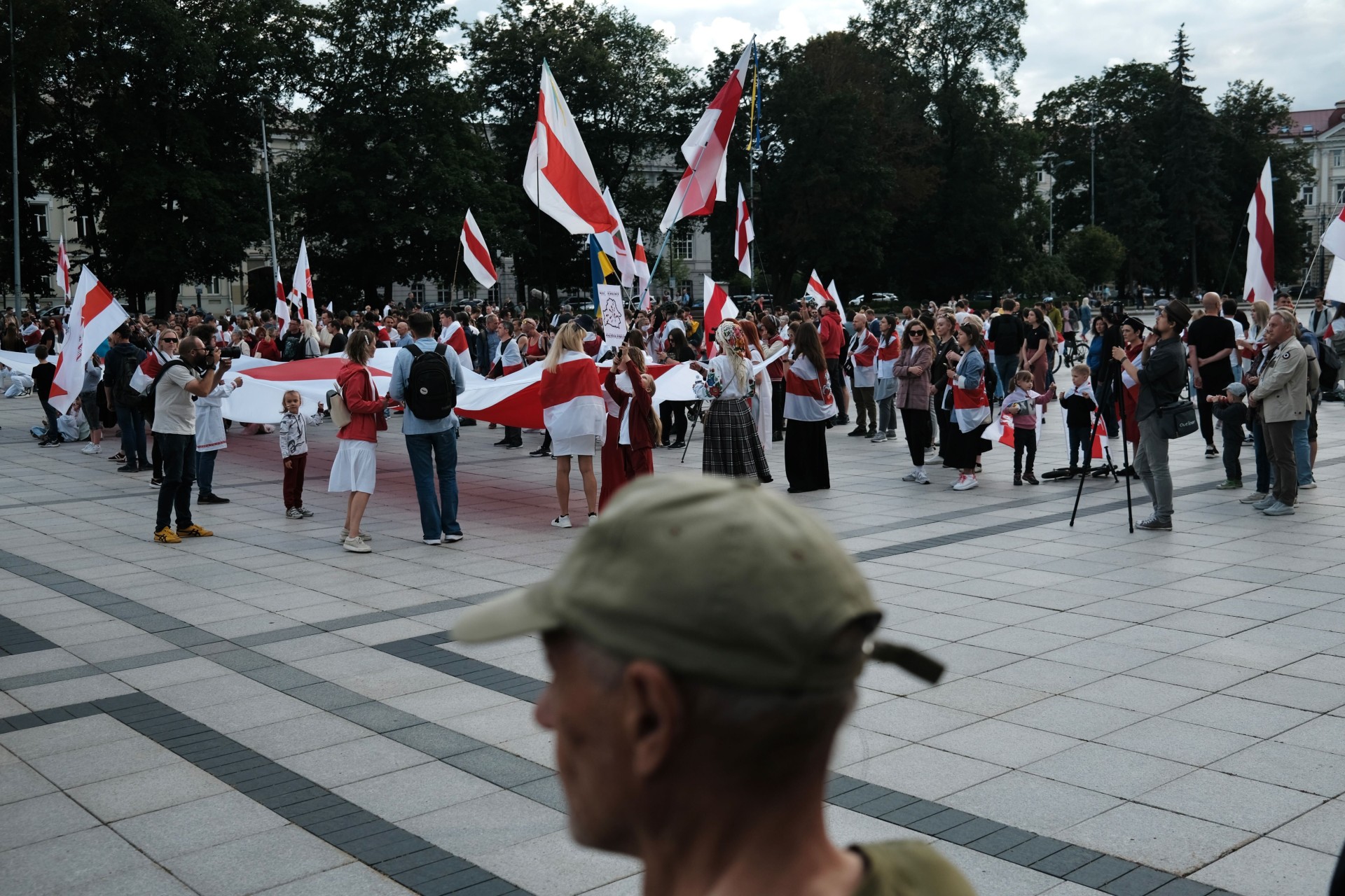 2022 m. rugpjūčio 9 d. Vilniuje surengta demonstracija, skirta paminėti 2020-ųjų protestus Baltarusijoje. ©Karolis Pilypas Liutkevičius