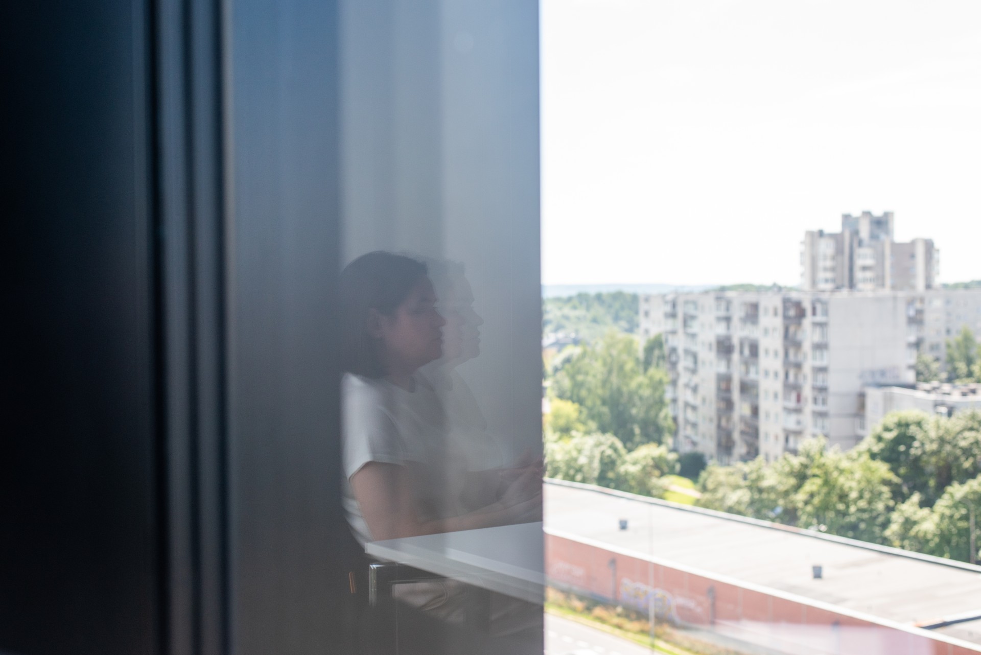 Sviatlana Cichanouskaja savo štabo ofise Vilniuje. ©Berta Tilmantaitė
