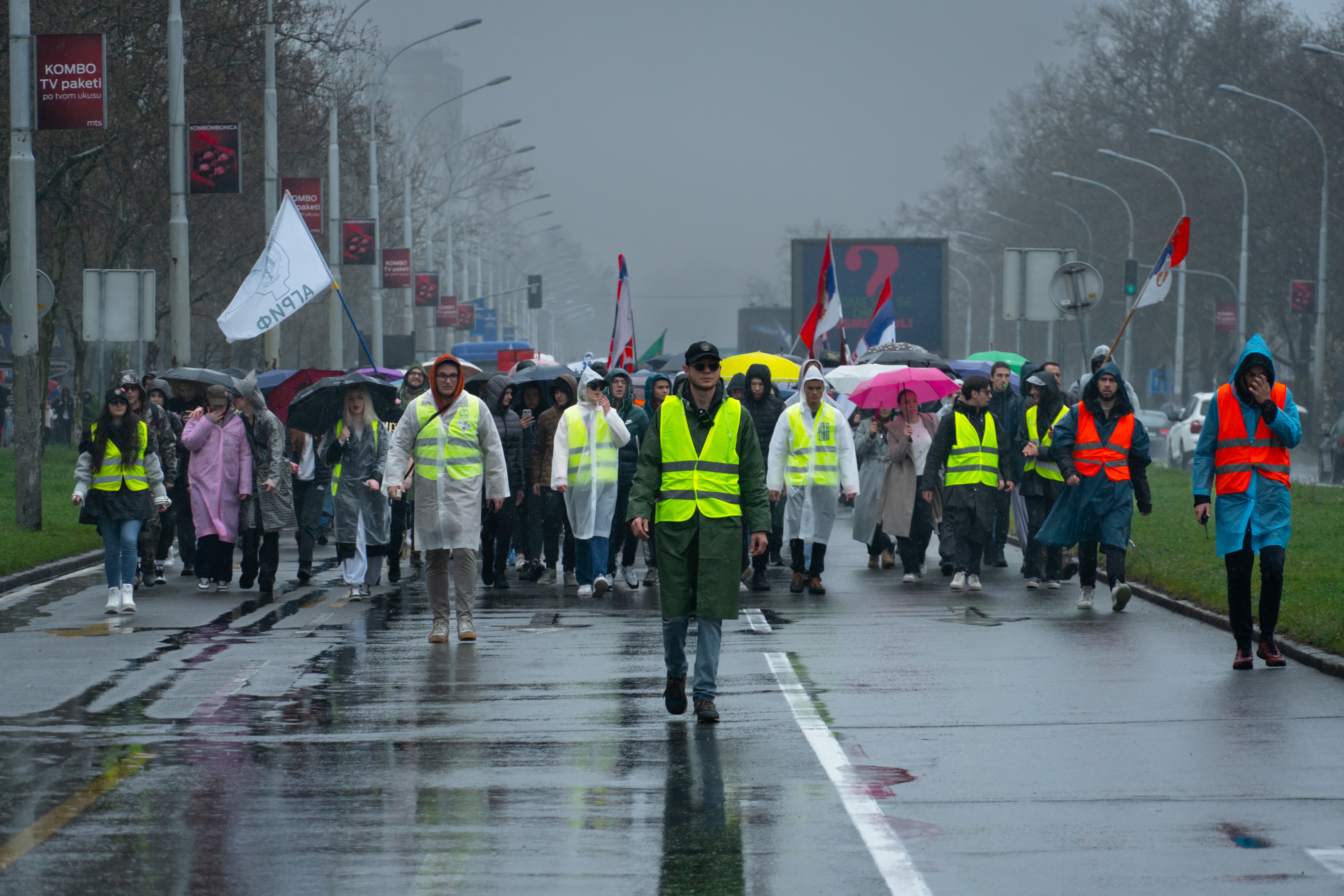 Studentų protesto eisena. ©Vojin Prokopijević