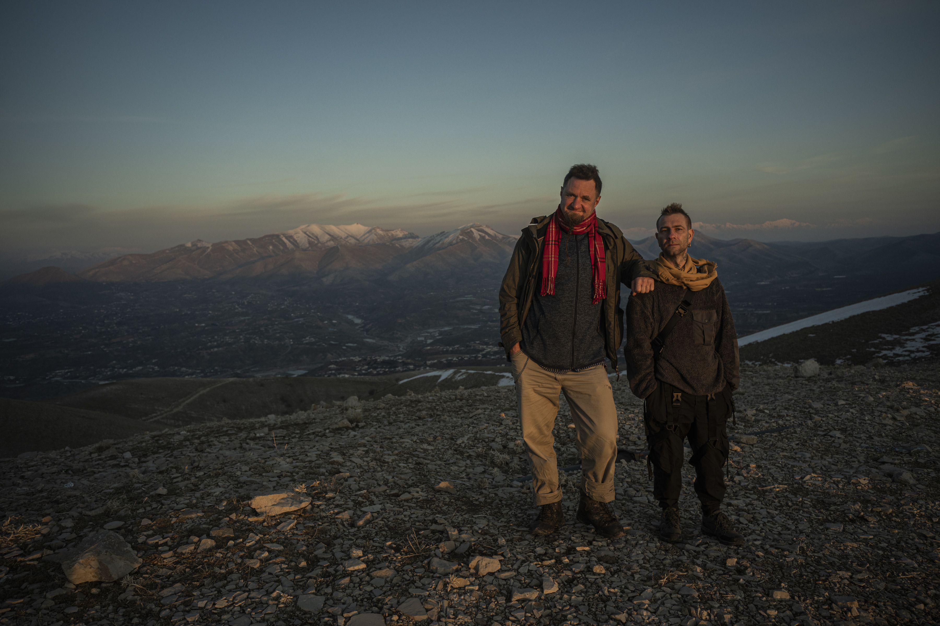 Denis su draugu Justu Irako Kurdistane. ©Delman Al-Attar