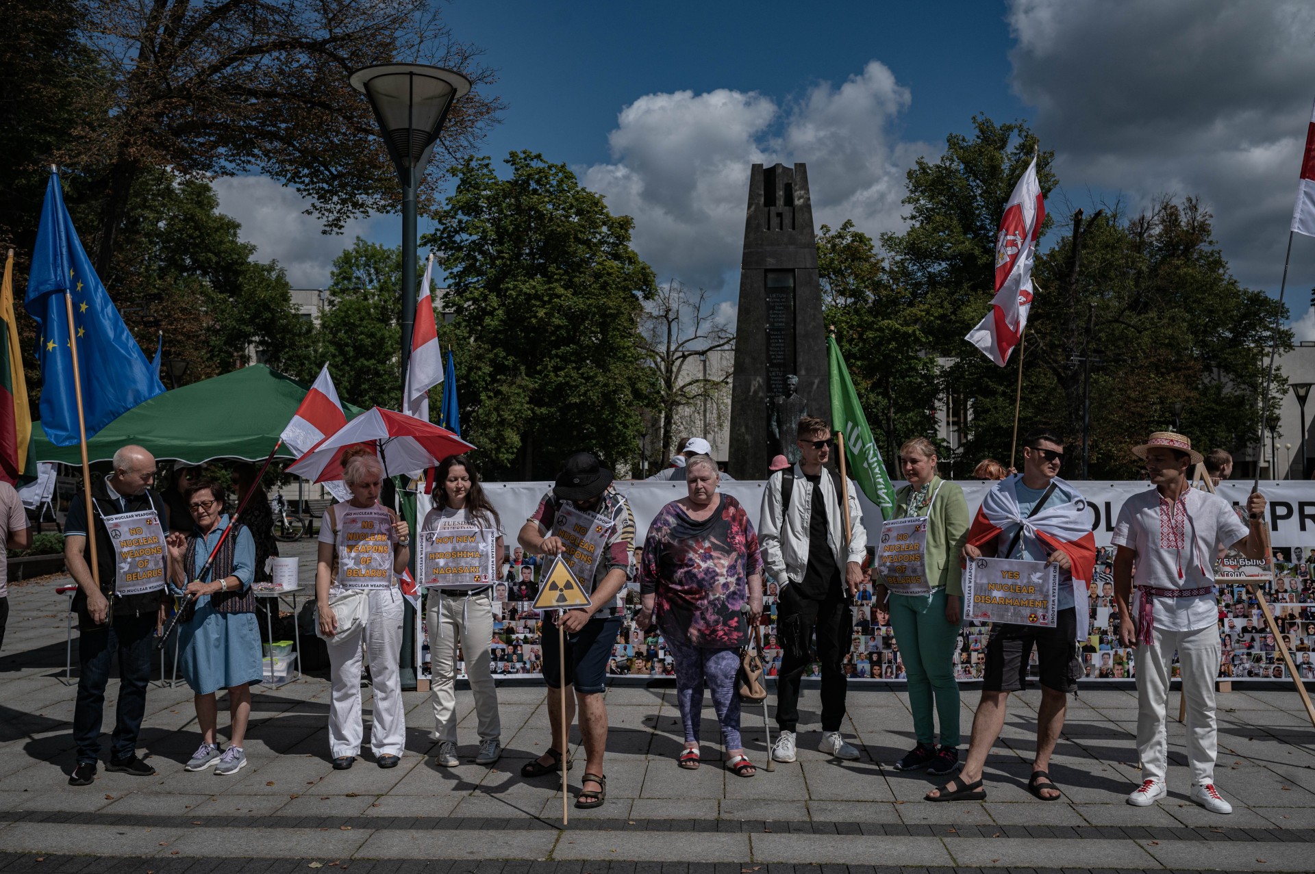 Rugpjūčio 4-ąją Vinco Kudirkos aikštėje, Vilniuje, vyko Baltarusijos politinių kalinių palaikymo akcija. ©Denis Vėjas