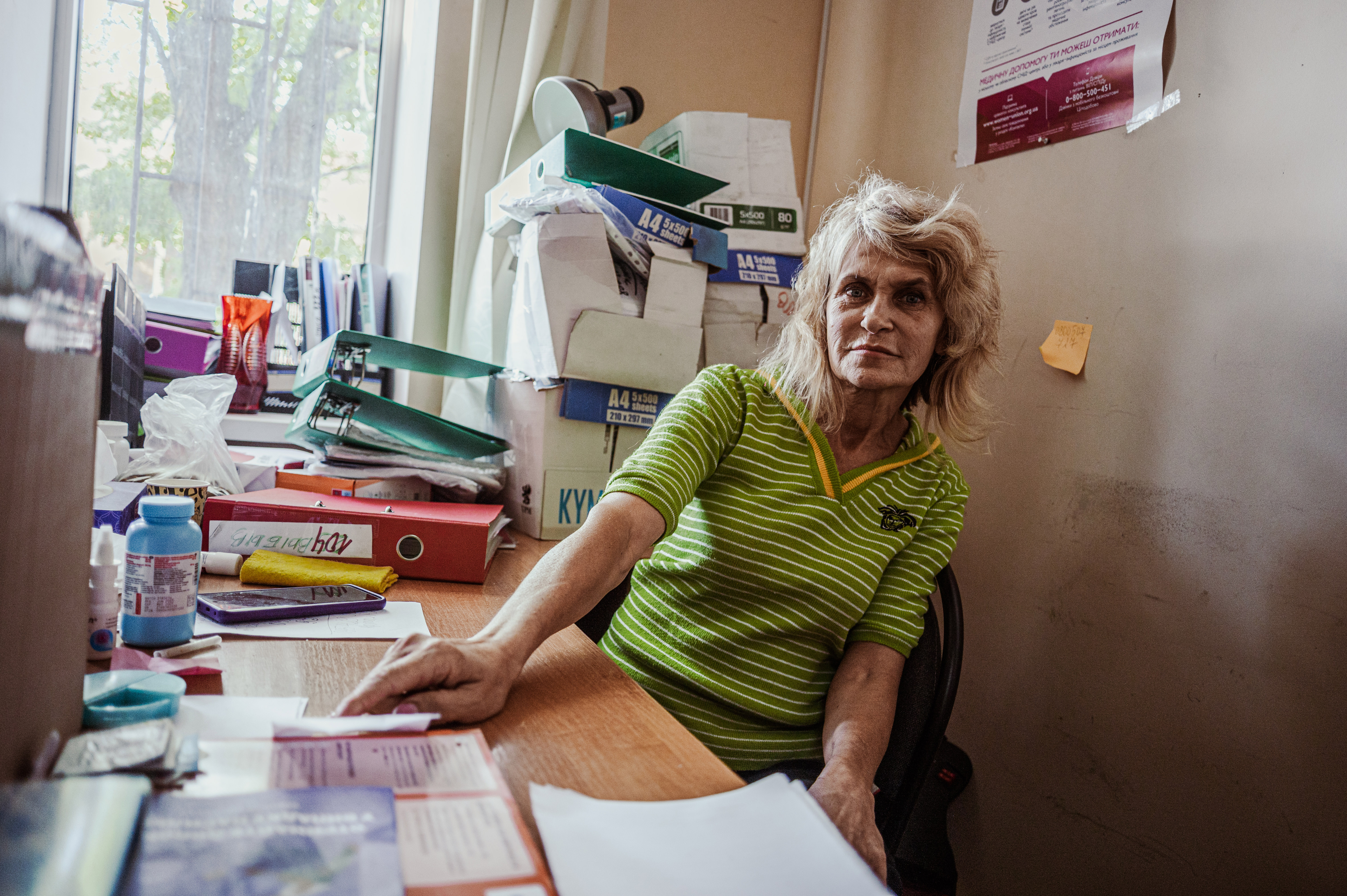 Viktorija Semčenko, organizacijos „Pozityvios moterys“ koordinatorė Donecko regione. ©Denis Vėjas