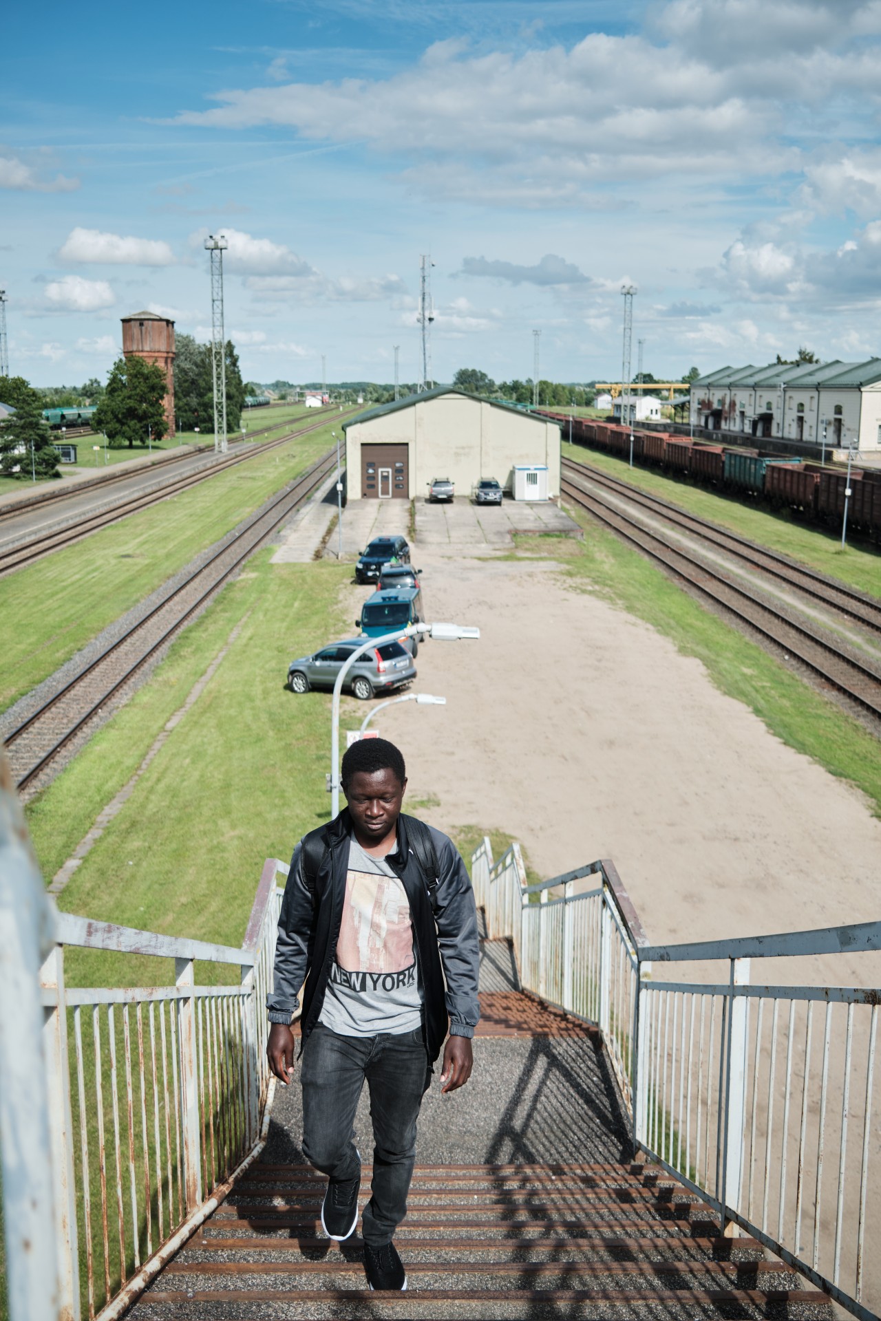 Iš Kamerūno pabėgęs gydytojas Abatoh Ebenezer Nkeng Kybartuose, 2022 m. liepa