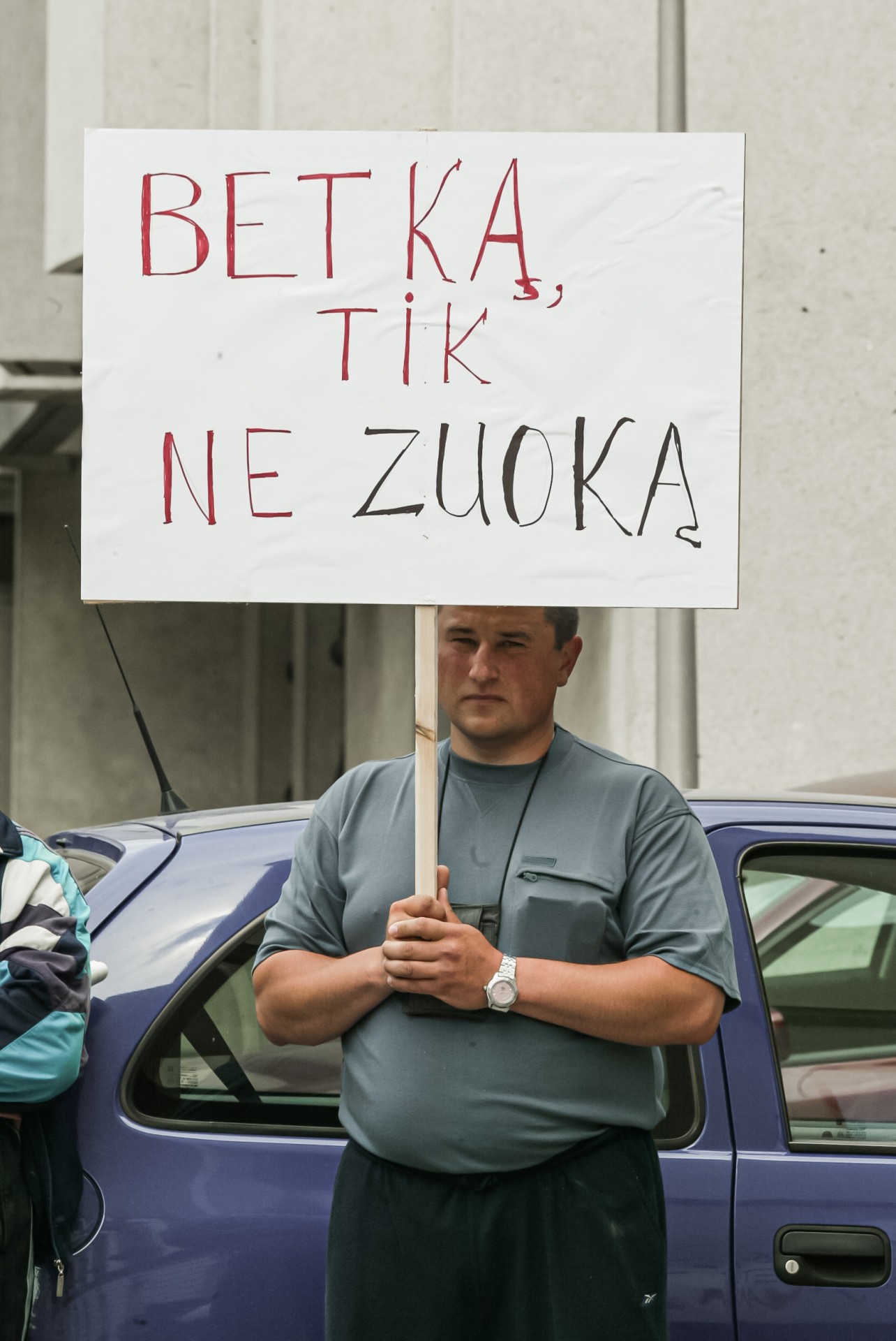 Demonstracija prieš tai, kad Zuokas būtų išrinktas meru. 2003 m. birželis. ©Paulius Lileikis